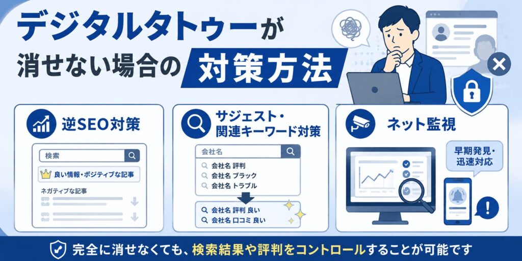 デジタルタトゥーが消せない場合の対策方法