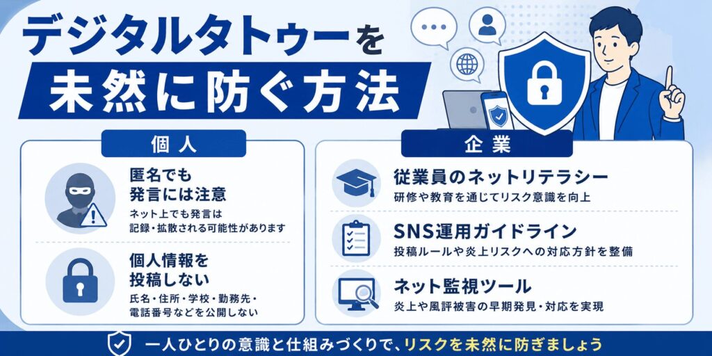 デジタルタトゥーを未然に防ぐ方法