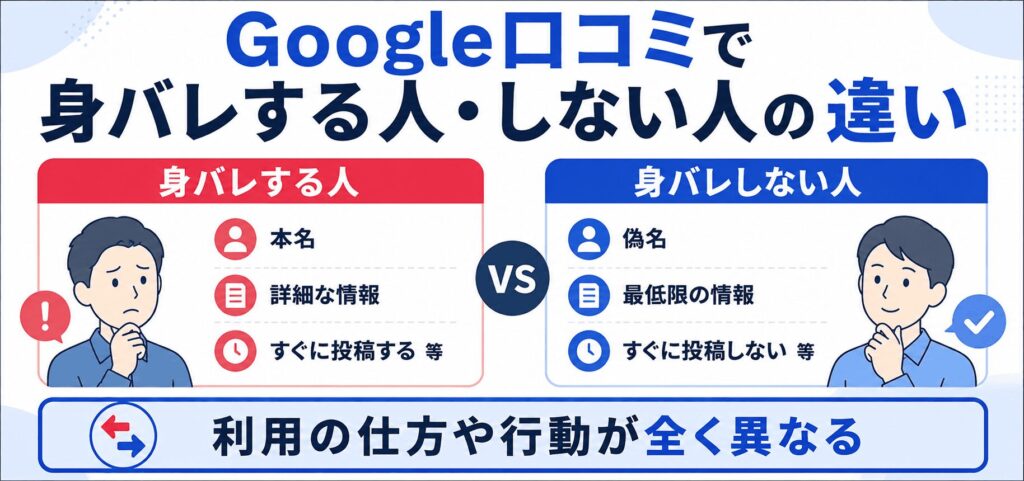 Google口コミで身バレする人・しない人の違い