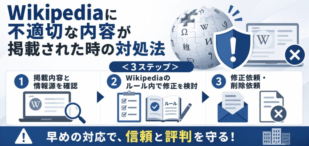 Wikipediaに不適切な内容が掲載された時の対処法【3ステップ】