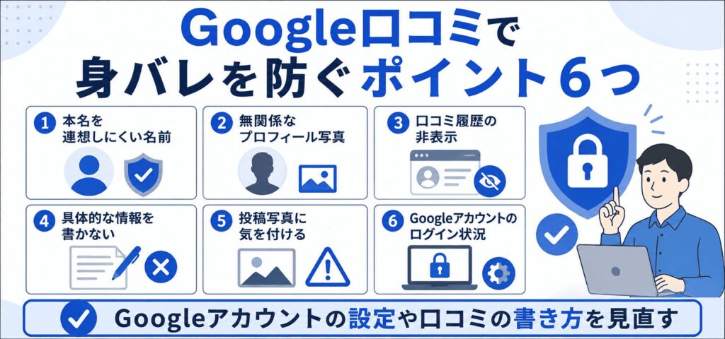 Google口コミで身バレを防ぐポイント6つ