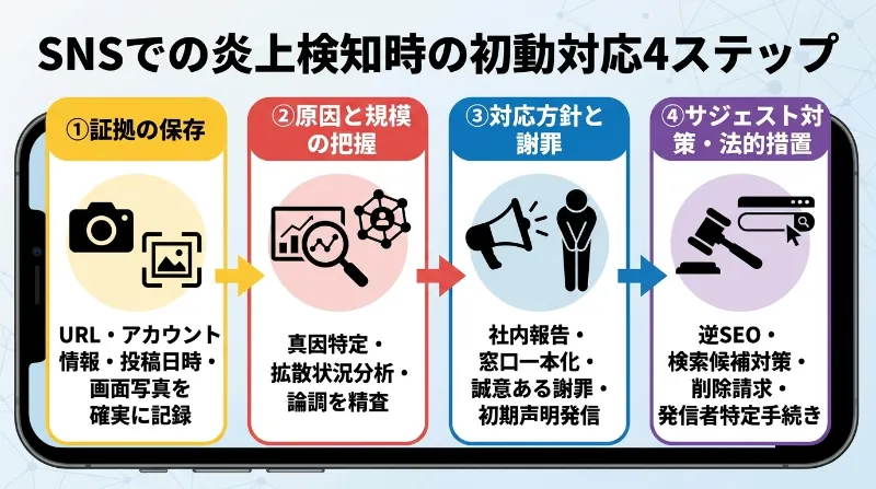 SNSでの炎上検知時の初動対応4ステップ