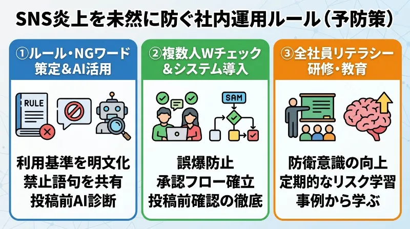 SNSの炎上を未然に防ぐ社内運用ルール