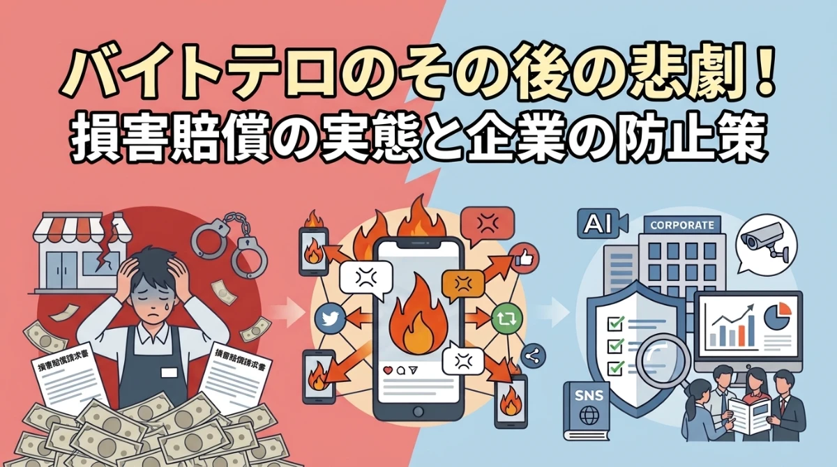 バイトテロのその後の悲劇！損害賠償の実態と企業の防止策