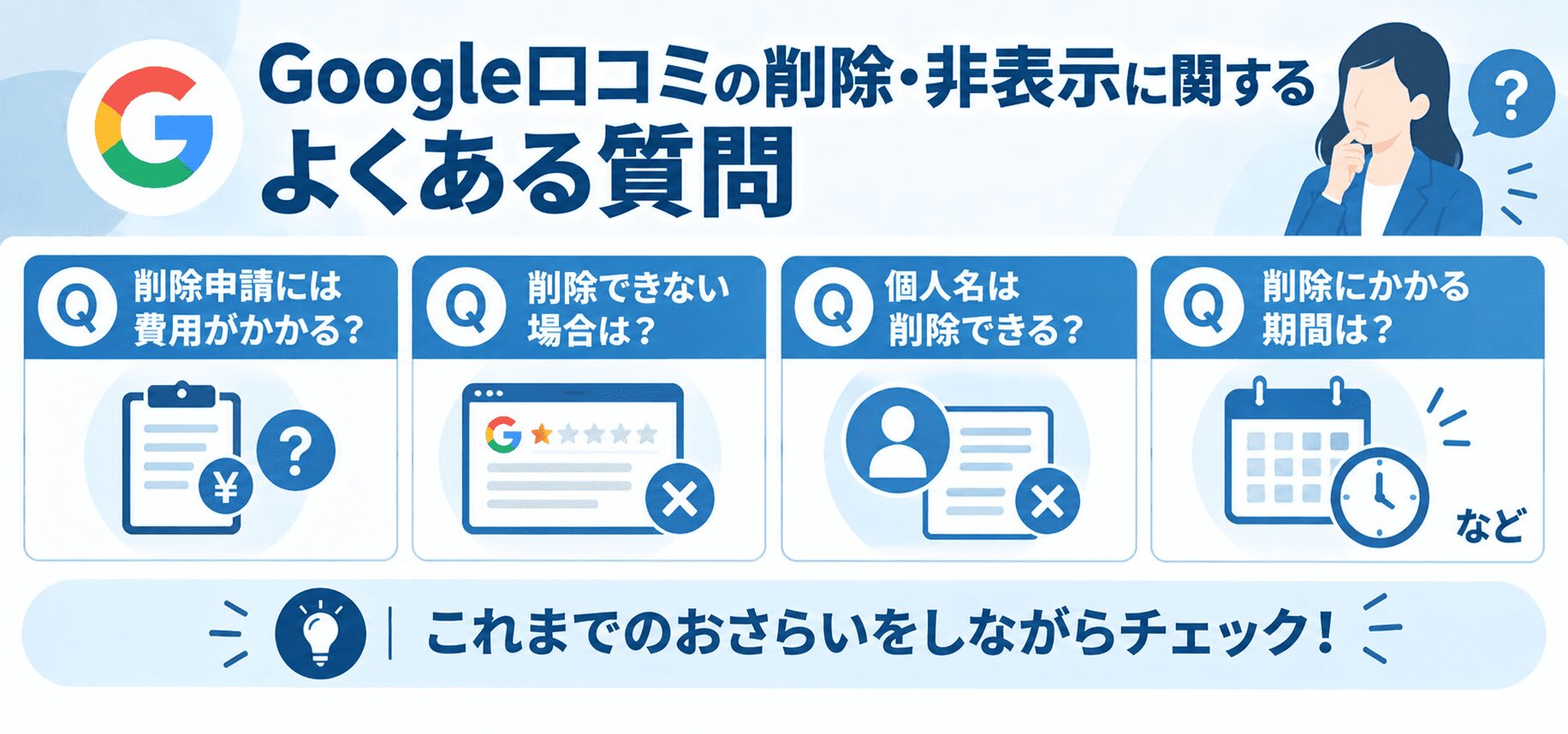 Google口コミの削除・非表示に関するよくある質問