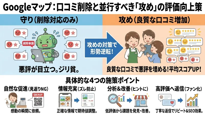 Googleマップの評価を上げる方法