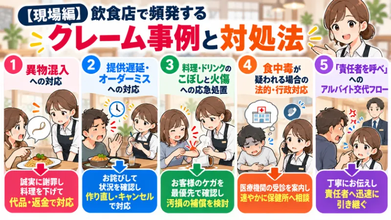 【現場編】飲食店で頻発するクレーム事例と対処法