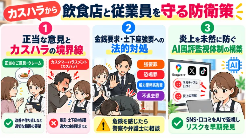 カスハラから飲食店と従業員を守る防衛策