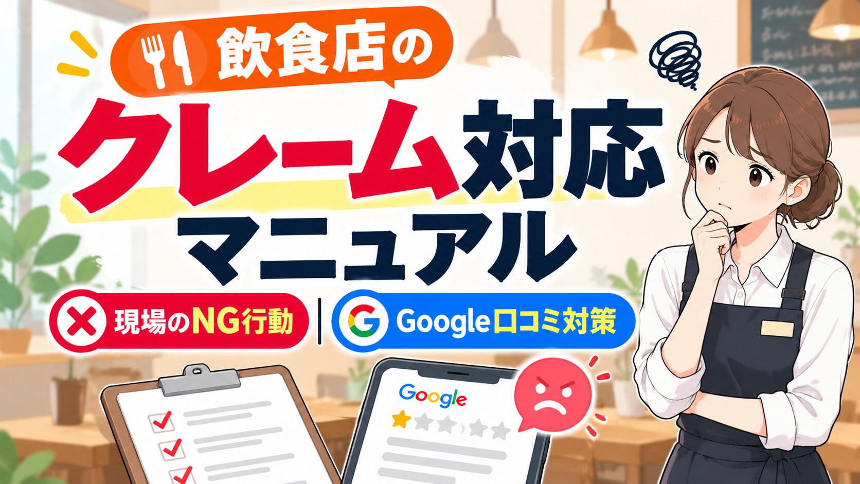 飲食店のクレーム対応マニュアル｜現場のNG行動とGoogle口コミ対策