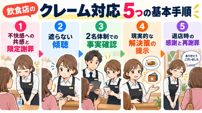 飲食店のクレーム対応5つの基本手順